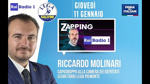 🔴 Intervista radiofonica all'On. Riccardo Molinari, Capogruppo Camera Lega, a Zapping su Radio1.