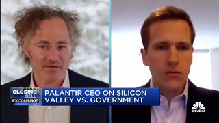 PALANTIR CEO NEWS UPDATE..GETS AGGERSIVE ON LIVE TV ABOUT SILICON VALLEY