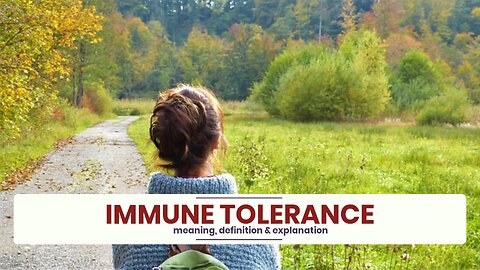 What is IMMUNE TOLERANCE?