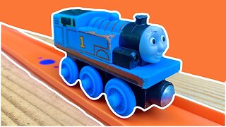 Backyard Thomas Toy Train Stunts - Hot Wheels Track