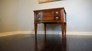 Furniture Restoration Refinishing a Mid Century Campaign Style Side Table