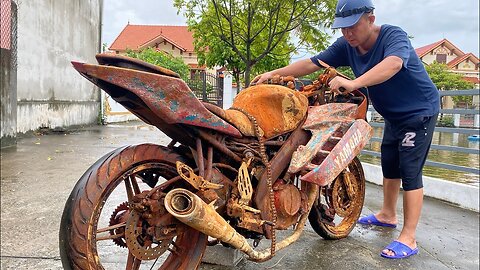 Full restoration the abandoned 50-year-old antique motorcycle 250cc 2023