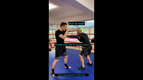 Kickboxing counter attack with combination