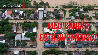 A pior enchente dos últimos anos que tivemos aqui, as ruas parecem rios | Km 32, Nova Iguaçu - RJ