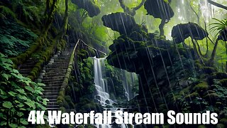 Ambient Waterfall Stream Sounds - Pacific Northwest | (AI) Audio Reactive Realistic | Westward