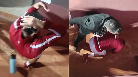 Novak Djokovic Hit In Head By Water Bottle After Beating Corentin Moutet at Italian Open