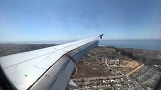 United Airbus A319 Landing Santa Barbara (4K)