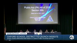 Oxford school district to launch website for shooting investigation updates