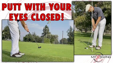 Should You Be PUTTING WITH YOUR EYES CLOSED?! Eyes Wide Shut Putting Exercise