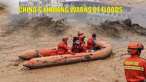 China Floods 2022 - China's Xinjiang warns of floods, cotton risks amid sizzling heatwaves