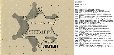 The Law of Sheriffs Chapter 7