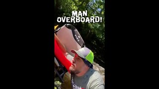 Kayaker gets dumped in the river!