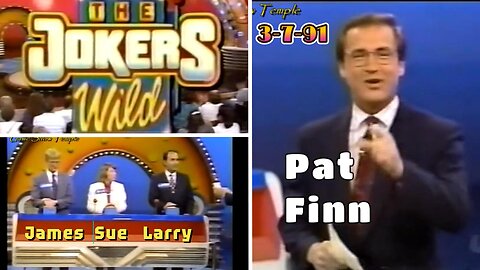 Pat Finn | The Jokers Wild (3-7-1991) | James vs Sue vs Larry | Full Episode | Game Shows