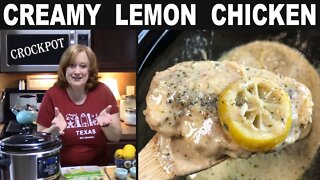 CROCKPOT CREAMY LEMON CHICKEN RECIPE | A Delicious Slow Cooker Chicken Recipe