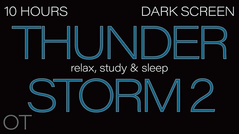 FALL ASLEEP FAST | Rain & Thunder Sounds for Insomnia Symptoms & Sleeping Disorders | Dark Screen