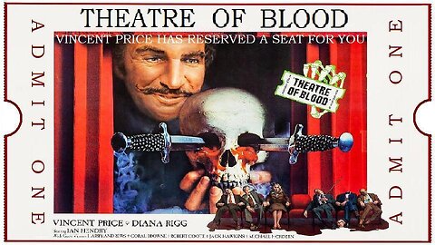 THEATER OF BLOOD 1973 Vincent Price & Diana Rigg Silence Pompous Theater Critics FULL MOVIE HD & W/S