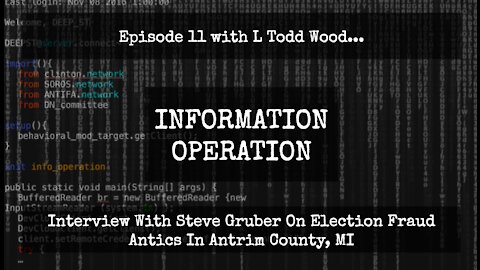 IO Episode 11, Interview with Investigative Reporter Steve Gruber On MI Election Fraud Antics