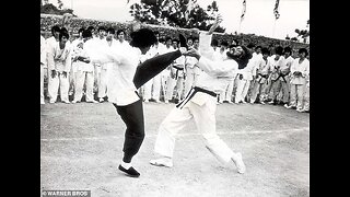 Cross kick Studio Films Bruce Lee picture with Bob wall from Enter The Dragon