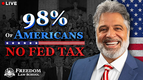 By law 98% of Americans are not required to file and pay federal income taxes!