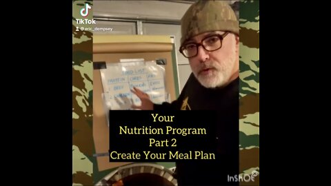 Your Nutrition Program Part 2: Create Your Meal Plan