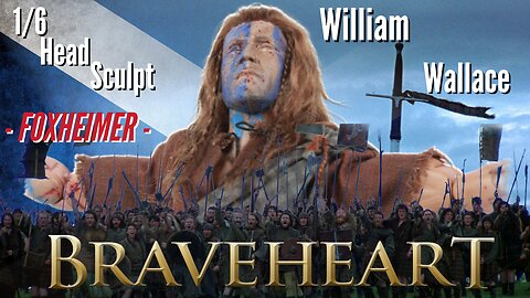 1/6 Scale William Wallace War Paint eyes closed 2 Braveheart action figure custom head sculpt Review