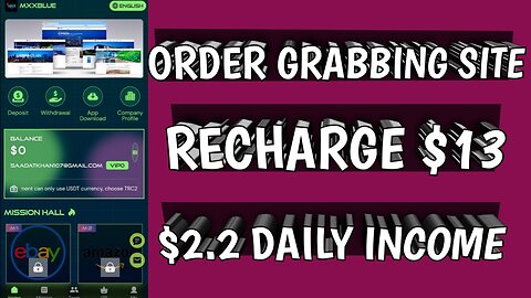 New USDT Order Grabbing Site 2023 || Recharge $13 || Daily Income $2.2
