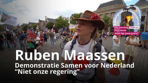 Interview Ruben Maassen - Samen voor Nederland demonstratie: "Niet onze regering"
