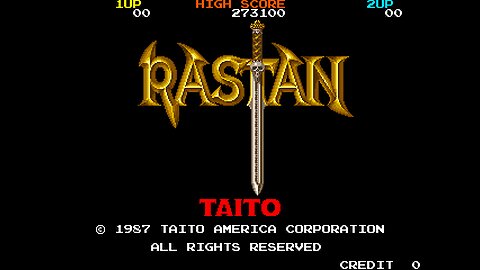 Streaming RASTAN of Taito Corp. 1987 for MAME Emulator.