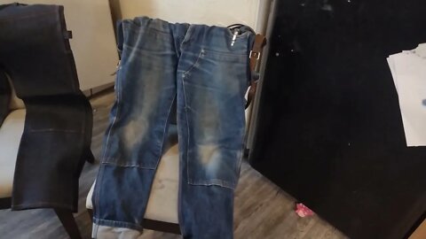 key double front denim logger dungaree 6 months vs new