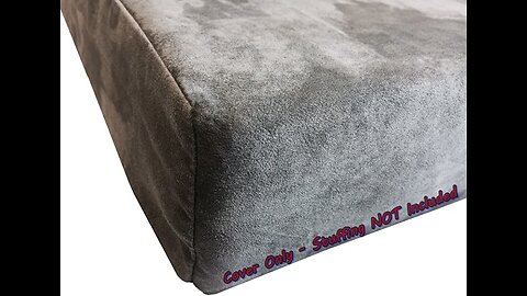 Dogbed4less DIY Durable Gray Microsuede Pet Bed External Duvet Cover and Waterproof Internal Ca...