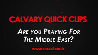 Are You Praying For The Middle East?