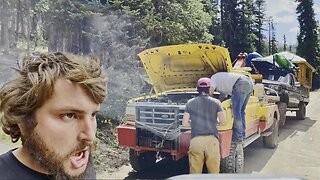 CRAZY TOW TRUCK DRIVER BROKE while Towing a 10,000lbs Truck Camper Offroad