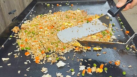 How to Make Chicken Fried Rice on a Griddle | Start to Finish