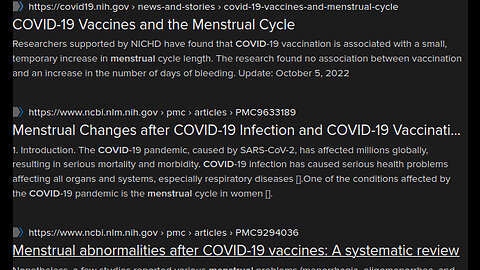 GLOBAL GENOCIDE - VAERS: MENSTRUAL ISSUES & CLOTTING after MRNA VACCINES - LANGUAGE ALERT!