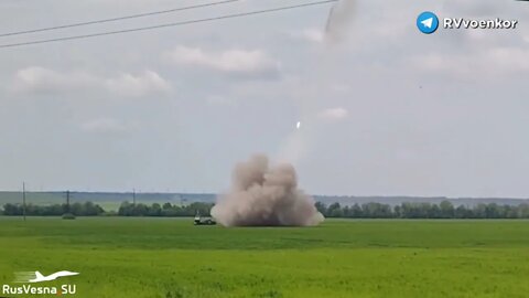 Russian BM-21 "Grad" MLRS Hammering Ukrainian Positions In The Donbass