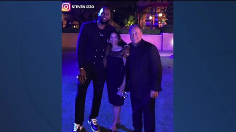 LeBron James spends time with Tom and Lupe Izzo at Draymond Green's wedding
