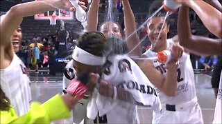 Rhyne Howard's Teammates Throw Water On Her After DROPPING 43 In Dream's Win | Post Game Interview