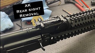 AK rear sight removal