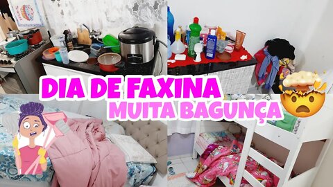 FAXINA NA CASA TODA |LAVEI A JANELA DA COZINHA // TAVA UM NOJO