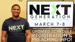 VBC's Next Generation Youth Rally | Updated Schedule, Registration & Preaching Info!