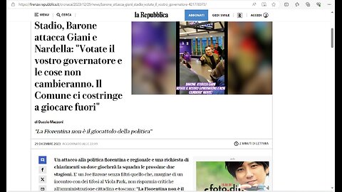 MAI SUCCESSO PRIMA: la Fiorentina farà campagna elettorale per le comunali 2024 a Firenze...!