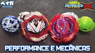 Vamos analisar performances e mecânicas nessa batalha de combos de Beyblade Burst ベイブレードバースト