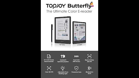 TopJoy Butterfly:Pocket-Sized True Color DES Screen E-Reader