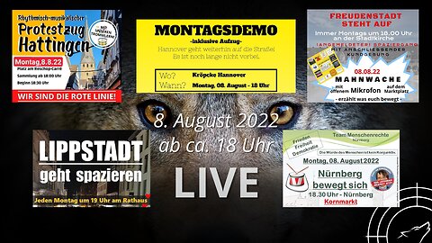 🍺🍺 LIVE aus fünf Städten - Hattingen, Nürnberg, Hannover, Freudenstadt und Lippstadt am 08.08.2022