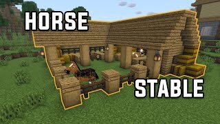 How to make a Horse Stable in Minecraft (tutorial)