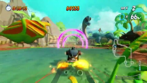 Prehistoric Playground Ring Rally Gameplay - Crash Team Racing Nitro-Fueled (Nintendo Switch)