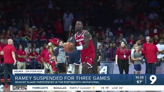 Courtney Ramey suspended for the first three games