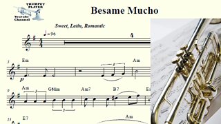 Besame Mucho, Consuelo Velazquez [TRUMPET COVER] [ Bb Instr. PLAY ALONG]