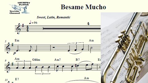 Besame Mucho, Consuelo Velazquez [TRUMPET COVER] [ Bb Instr. PLAY ALONG]