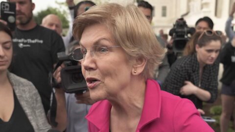 Hilarious: "Angry" Elizabeth Warren Leaves Her Basement to Join SCOTUS Protestors